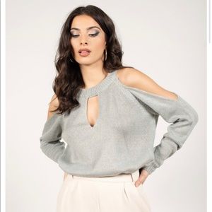 TOBI ALIA COLD SHOULDER SWEATER